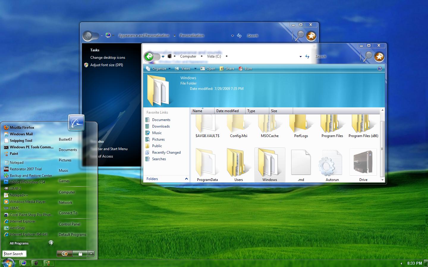 Longhorn Glass W7 para Windows Vista