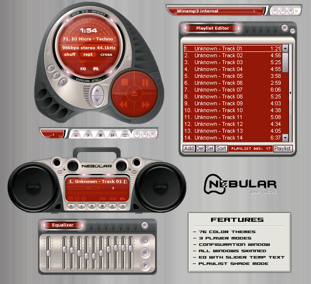 Nebular WinAmp Skin