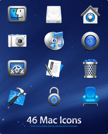 46 Mac OS X Style Icons